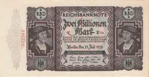 2 Millionen Mark 1923 ro.89b Oa